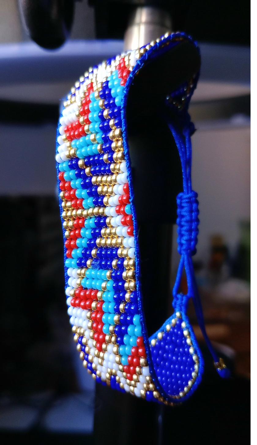 Yonder Adjustable Blue Beaded Bracelet