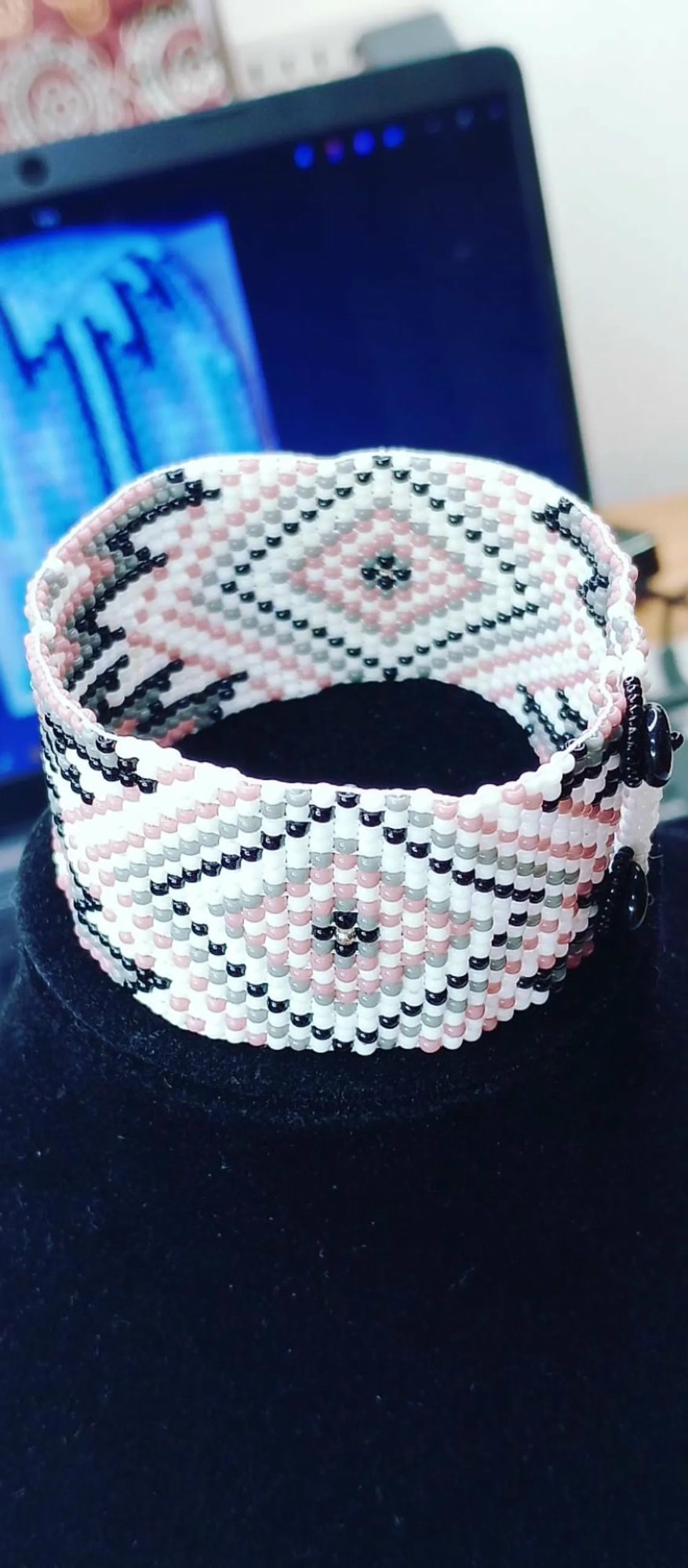 Yonder Amaranth Western Beaded Bracelet