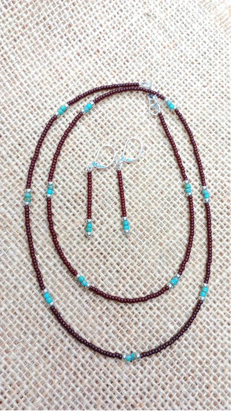 Yonder Beaded Jewelry Set Brown