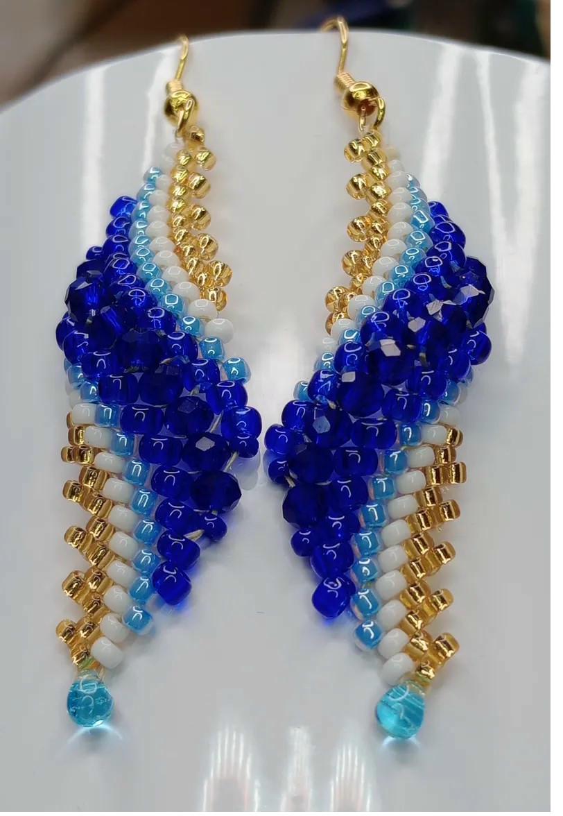 Yonder Blue Wave Dangle Earrings