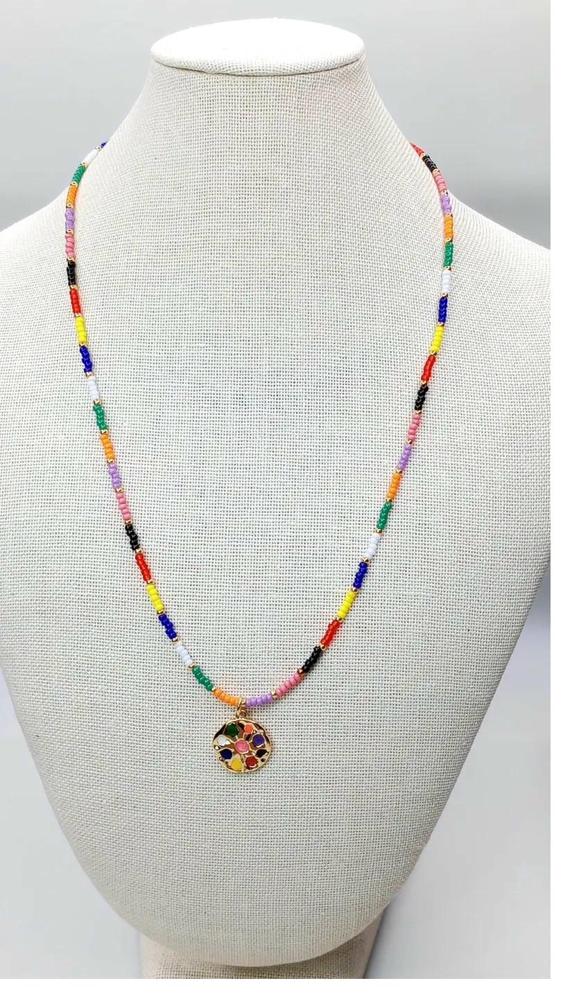 Yonder Gold Artist Palette Necklace